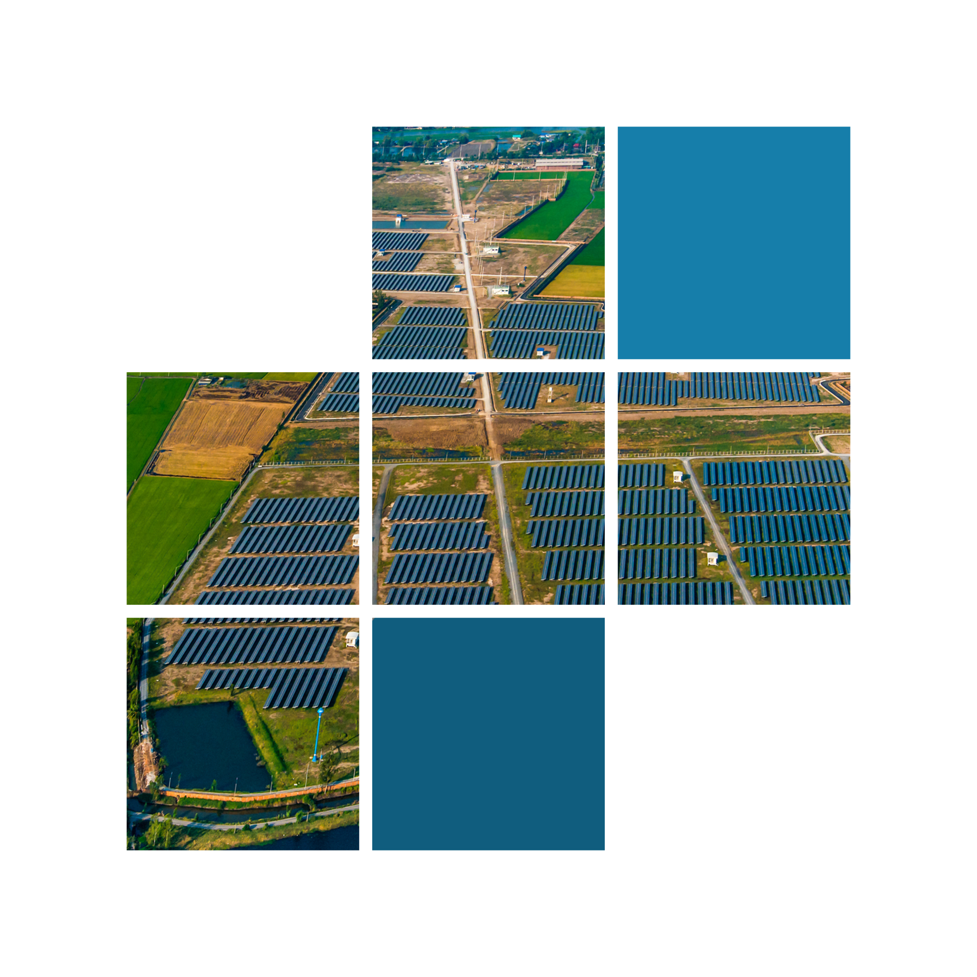Solar farm solar panels